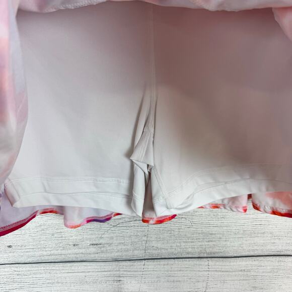 Ideology Plus Size Pink Purple Orange Tie Dye Ruffle Active Skort Size 1X - Picture 3 of 8